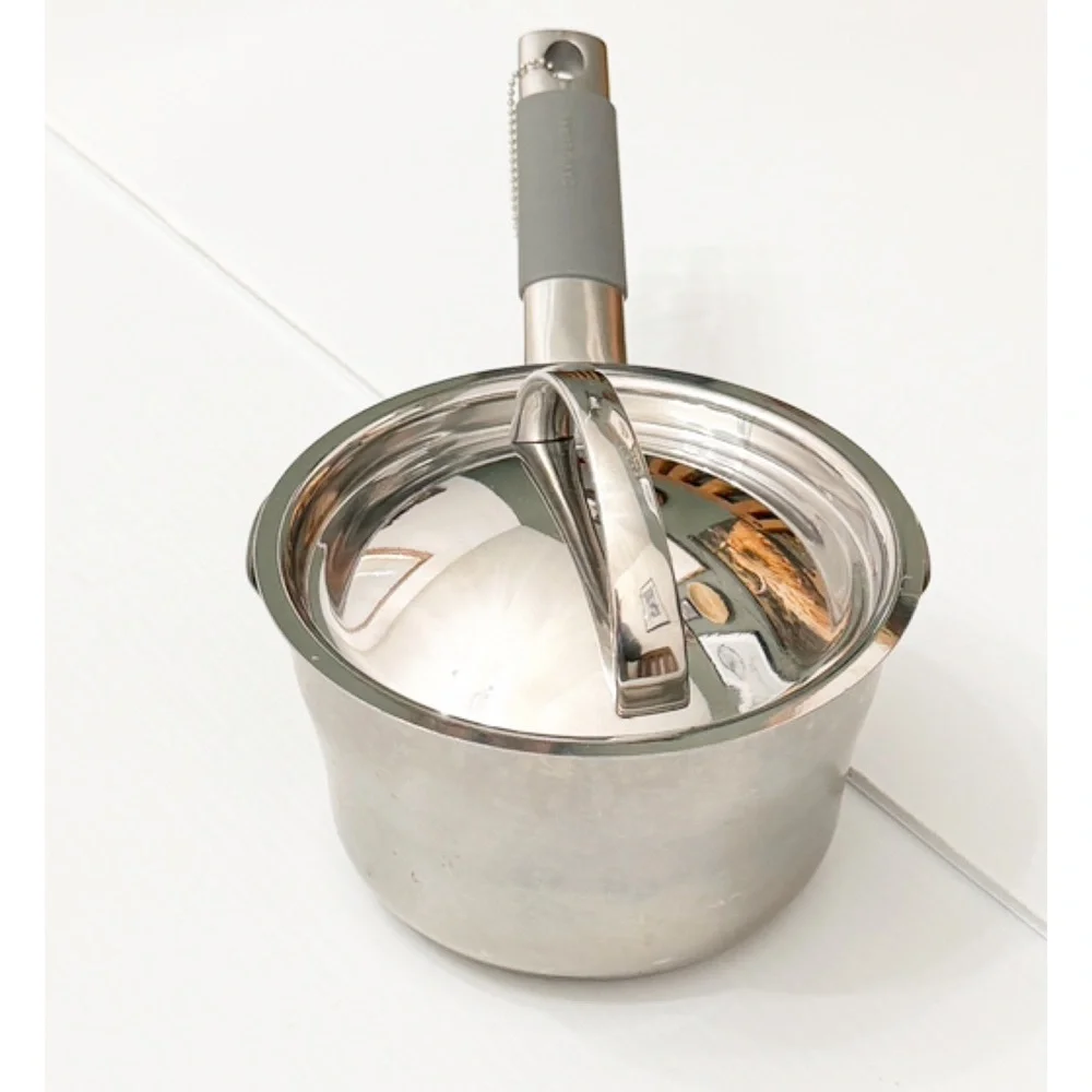 David Burke Gourmet Pro Stainless Saucepan with Lid 1.3 Qt